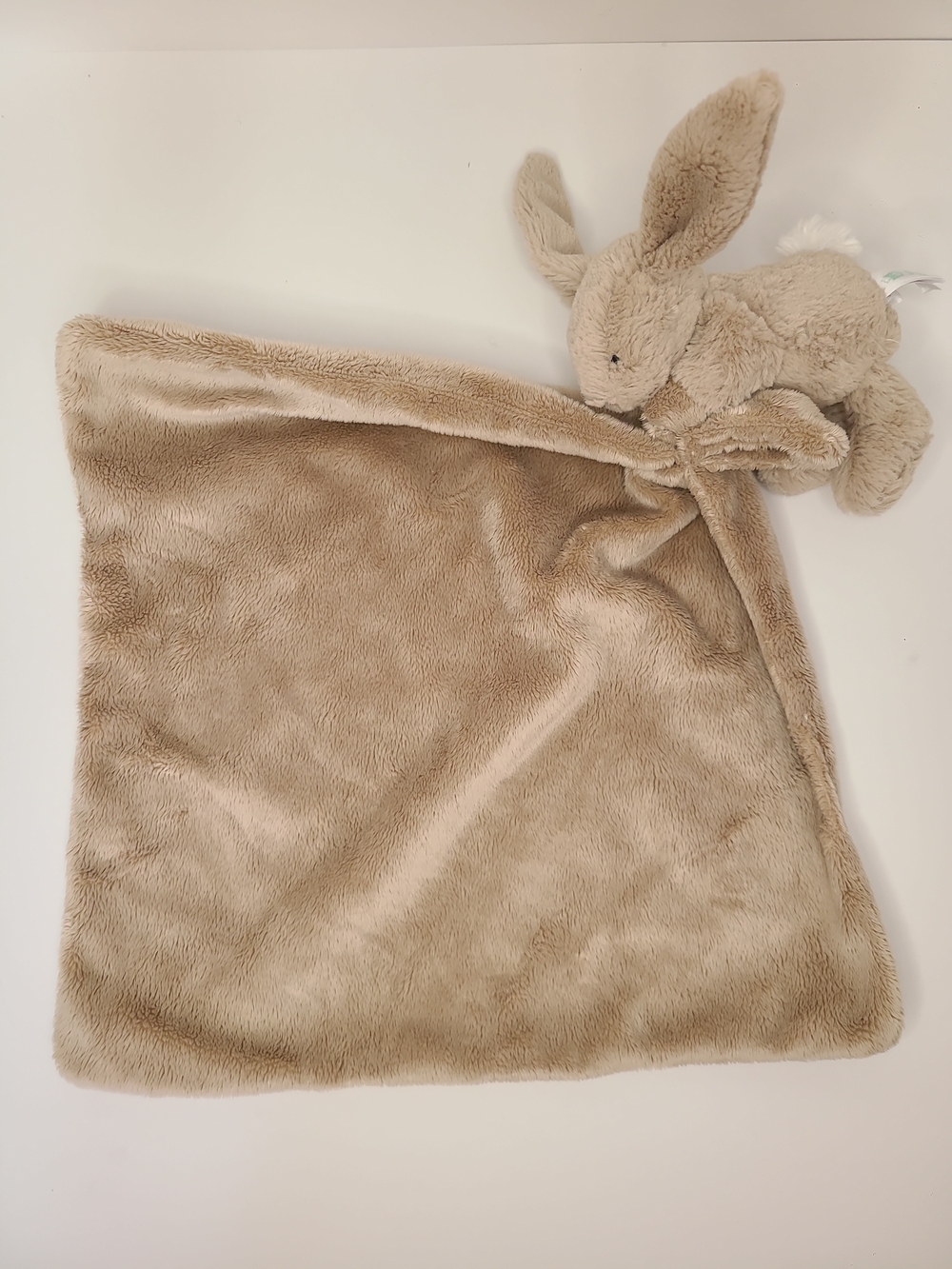 Jellycat London Brown Bashful Bunny Rabbit Security Blanket Plush Lovey - Picture 8 of 10